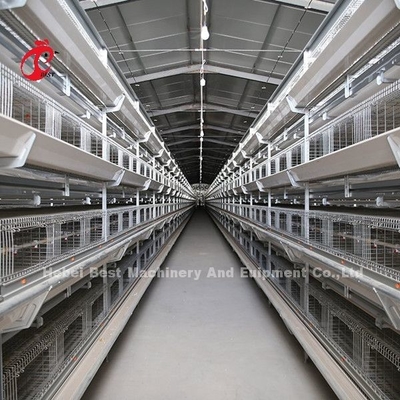 Best Galvanized  3 Tiers 96 Birds Layer Battery Cage System In Kenya Farm Mia