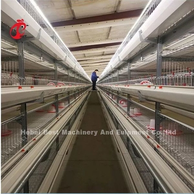 Chicken Layer Galvanized Poultry Battery Cage System Oxidation Resistance In Farm Mia