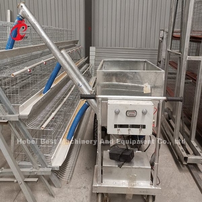 Rechargeable Battery Automatic Chicken Feeding Cart For Chicken Battery Cage Star