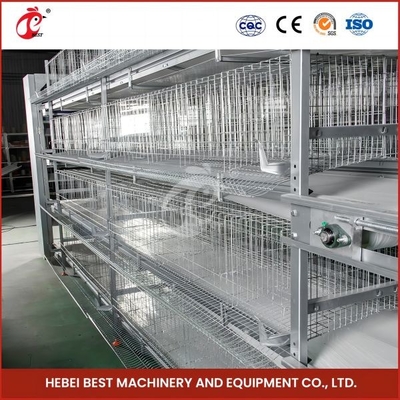 Anti Corrosion Chicken Battery Cage 160 Birds Capacity 100khg Weight Rose