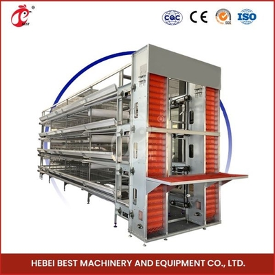 Large Capacity Galvanized Steel Cage System For Poultry Farm Mia