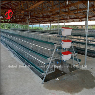 A Type 160 Capacity Layer Battery Cage System , Egg Laying Chicken Cage Sandy